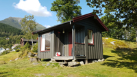 Cabin number 3 and number 6 are identical. This one, number 3, has fjord view